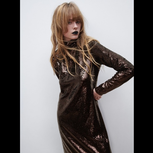 Premium Sequin Knit Dress - Picture 2 of 11